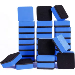 36 Pack Blue Magnetic Dry Erase Erasers for Whiteboard Chalkboard for Classroom Office and Home