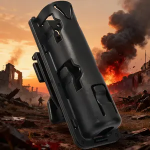 The 360-degree rotating and retractable baton holder, the expandable baton leather case, made of ABS material, is firm and durable, and is very suitable for duty and outdoor camping
