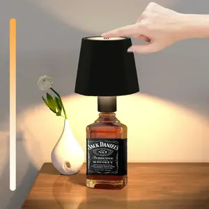 Portable LED Wine Bottle Light, Ambient Decoration Lamp with Touch Control, Rechargeable Dimmable for Wine Beer Bottles, 3 Color Modes, Perfect for Parties