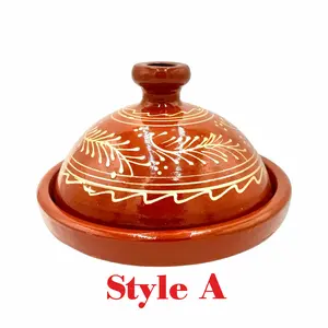 Moroccan Clay Painted Tagine - 30cm Oil Oven Moroccan Clay Painted Tagine - 30cm Oil Oven
