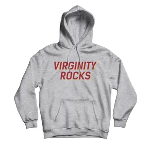 Virginity Rocks Heather Grey Hoodie