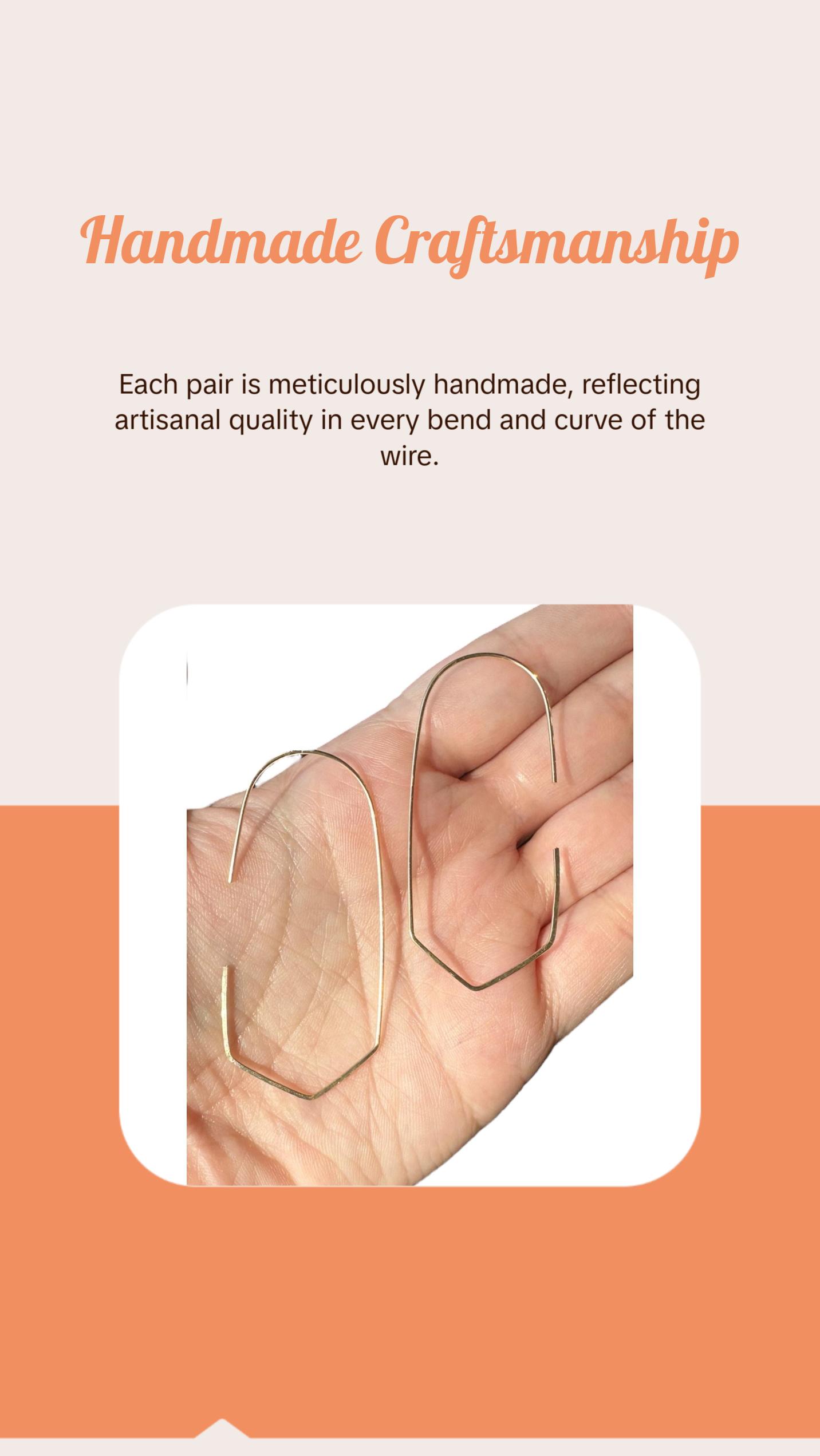 Sterling Silver | 14KT Gold Filled Hammered Wire Earring Threader