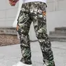 Unisex Regular Fit Flared Camo Print Camouflage Drawstring Waist Cargo Pants, Men's Street Fashion Casual Cargo Style Fashionable Pocket Trousers For Daily Wear, Fashion Men's Bottoms For All Seasons, Casual Streetwear Trousers, Streetwear Clothing