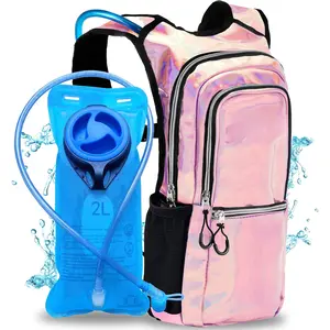 Hydration Pack, Hydration Backpack - Water Backpack with 2l Hydration Bladder, Festival Essential - Rave Hydration Pack Hydropack Hydro for Hiking, Running, Biking, Festival Gear