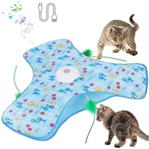 Interactive Cat Toy, Hunting Game Ball, Fast Moving Auto Activated Hide-And-Seek Indoor Pet Sport, Fun Cat Toys for Playtime