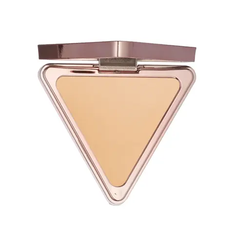 LYS Beauty Triple Fix Translucent Pressed Blurring Setting Powder - Blendable Powder, Oil-Absorbent, Locks Makeup, Natural Matte, Pore-Blurring, Green Tea Extract, Round Portable Compact