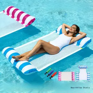 Inflatable Pool Float Lounger – Dual Tube Water Hammock Chair for Tanning & Relaxing Pool Use for Adults & Kids