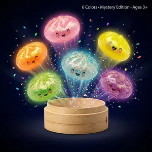 Mystery Blind Box Squishy Dumpling Toy - Mochi Taffy Texture Slow-Rise Stress Ball, Soft Fidget Party Favor Gift for Kids, Birthday Gift Exchange Decor