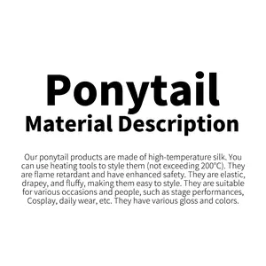 【Don'buy -ponytail Methods of care】 Some tips for using and washing ponytails are printed. Drapery Fluffy