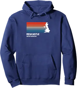 Newcastle Retro Vintage Classic Style UK Graphic Pullover Hoodie - Nicketanic Shop 50B0B7QGJ11F