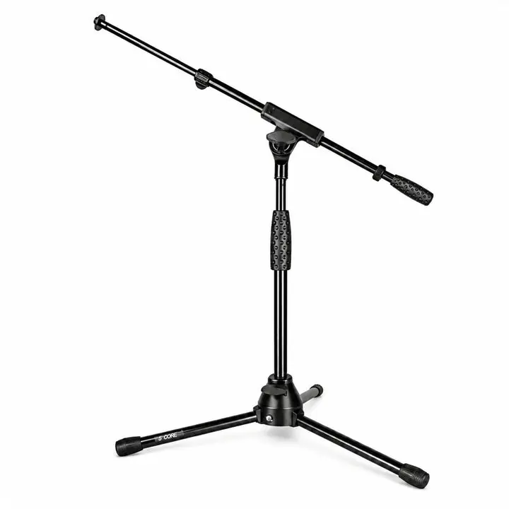 5 Core Mic Stand Floor Adjustable Short Tripod Microphone Stands w Telescoping Boom Arm