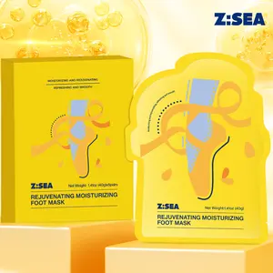 Z:SEA Marine Intense Hydration Foot Mask - Hyaluronic Acid for Dry Cracked Heels 24H Lock, Moisturizing & Nourishing Daily Use Foot Care