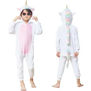 P-GCS014  Unicorn Onesie for Kids Animal Pajamas Cosplay Halloween Unisex Costume