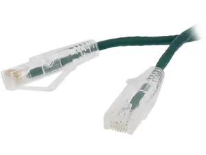 Nippon Labs 28 AWG Snagless Ultra Slim Cat6  Ethernet Patch Cable - Network Internet Cord - RJ45, Stranded, 550Mhz, UTP, - 5ft, Green