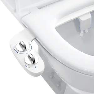 【GARVEE】Non-Electric Bidet Toilet Accessory with Dual Self-Cleaning Nozzles for Feminine Wash, Adjustable Pressure Control, and Fresh Cold Water Spray for Existing Toilets