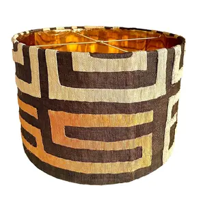 Maya / African Kuba Cloth Bespoke Drum Lampshade