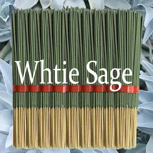 High-Quality White Sage Incense Sticks, 22cm Long Thick Handmade Bamboo Sticks, Calming Home Fragrance, Natural Scent, Long-Lasting, Perfect for Meditation Yoga Massage