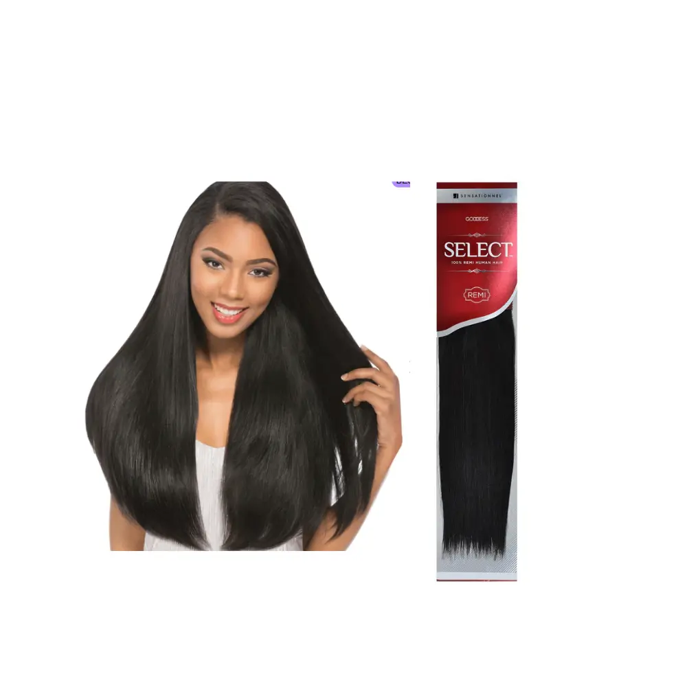 Sensationnel Goddess Select Premium Remi Yaky Straight Hair Weft, 18in Sew-In Hair Extension for Female Styling, 18In Hair Extension, Yaki Straight