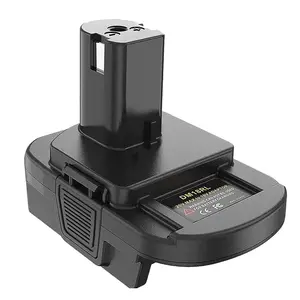 DM18RL Battery Adapter Converter for Use with Ryobi 18V Lithium Battery Tools, Converts Dewalt 20V Li-ion or MIL 18V Li-ion Battery to Ryobi 18V Li-ion Battery, with USB Port
