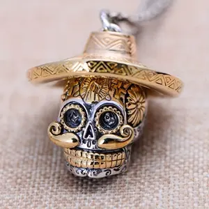 Gothic Creative Design Detachable Skull Pendant Necklace for Men Personality Multi-Element Religious Pendant Jewelry Accessories