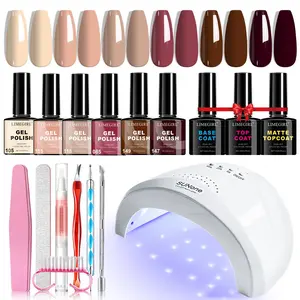 Vibrant LIMEGIRL Gel Nail Polish Kit - 6 Stunning Colors with UV Light & Essential Nail Tools for DIY Beginners