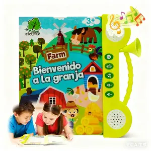 Toddler 1-6 Year Old | My First English Sound Toy – 300+ Words, 10 Themes, Fun Word Game & Bilingual Toys, Juguete Educativo for Educational Language, School Education & Perfect Educational Gift Talking Flash Cards Nursing Flashcards Multifunction