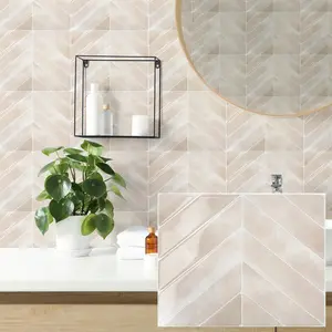 3D Mosaic Self-adhesive Wall Sticker, Waterproof Heat Insulation Decorative Sticker, Easy to Clean Marble Backsplash Wallpaper for Kitchen, Bathroom, Living Room, Dining Room