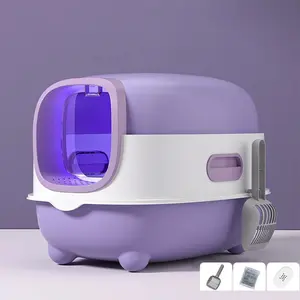 🐾 Closed Large Cat Litter Box, Foldable, Splash-Proof & Odor-Isolating 🐱🏠