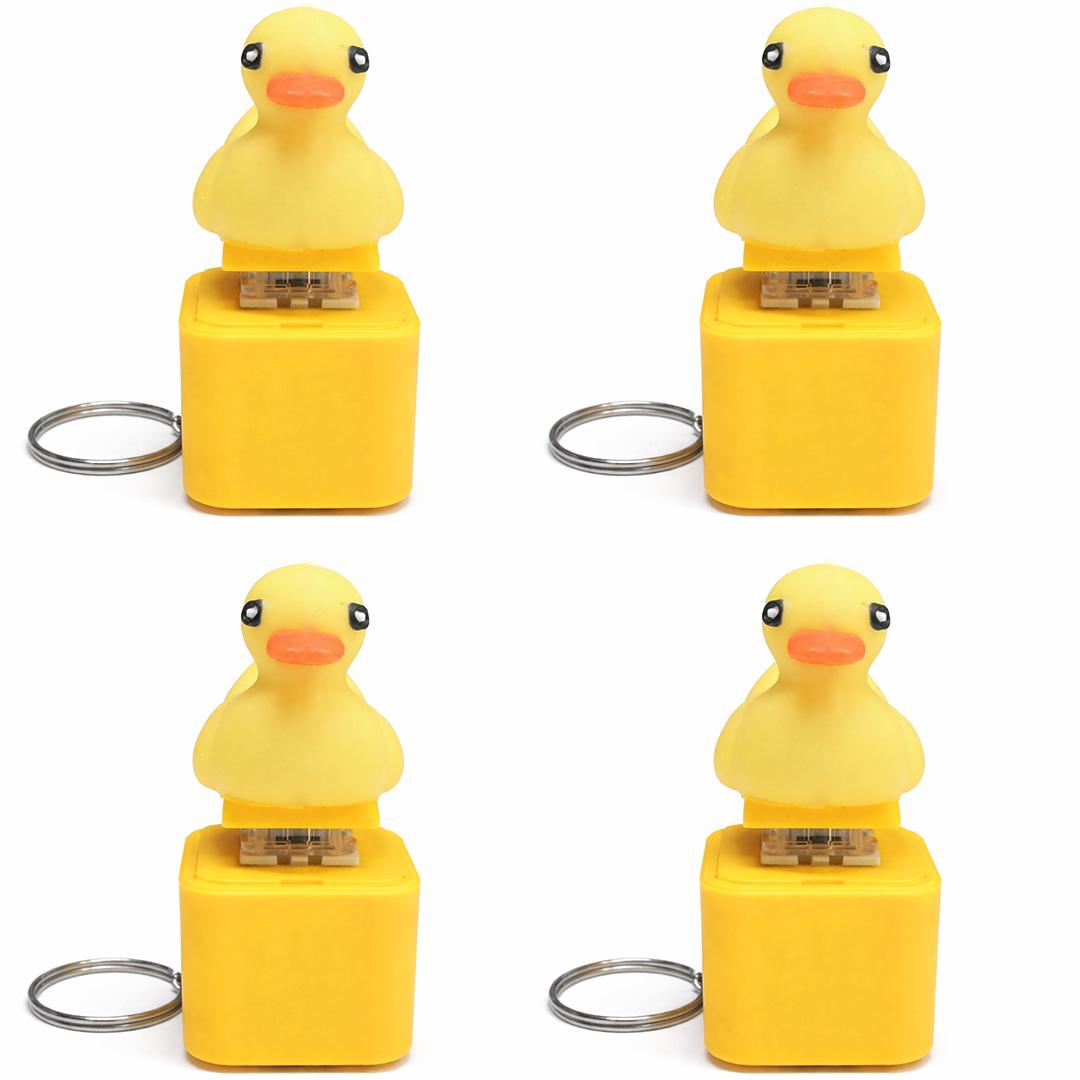 Quacking Duck ASMR Fidget Toy | Rechargeable Light-Up Keychain Gift