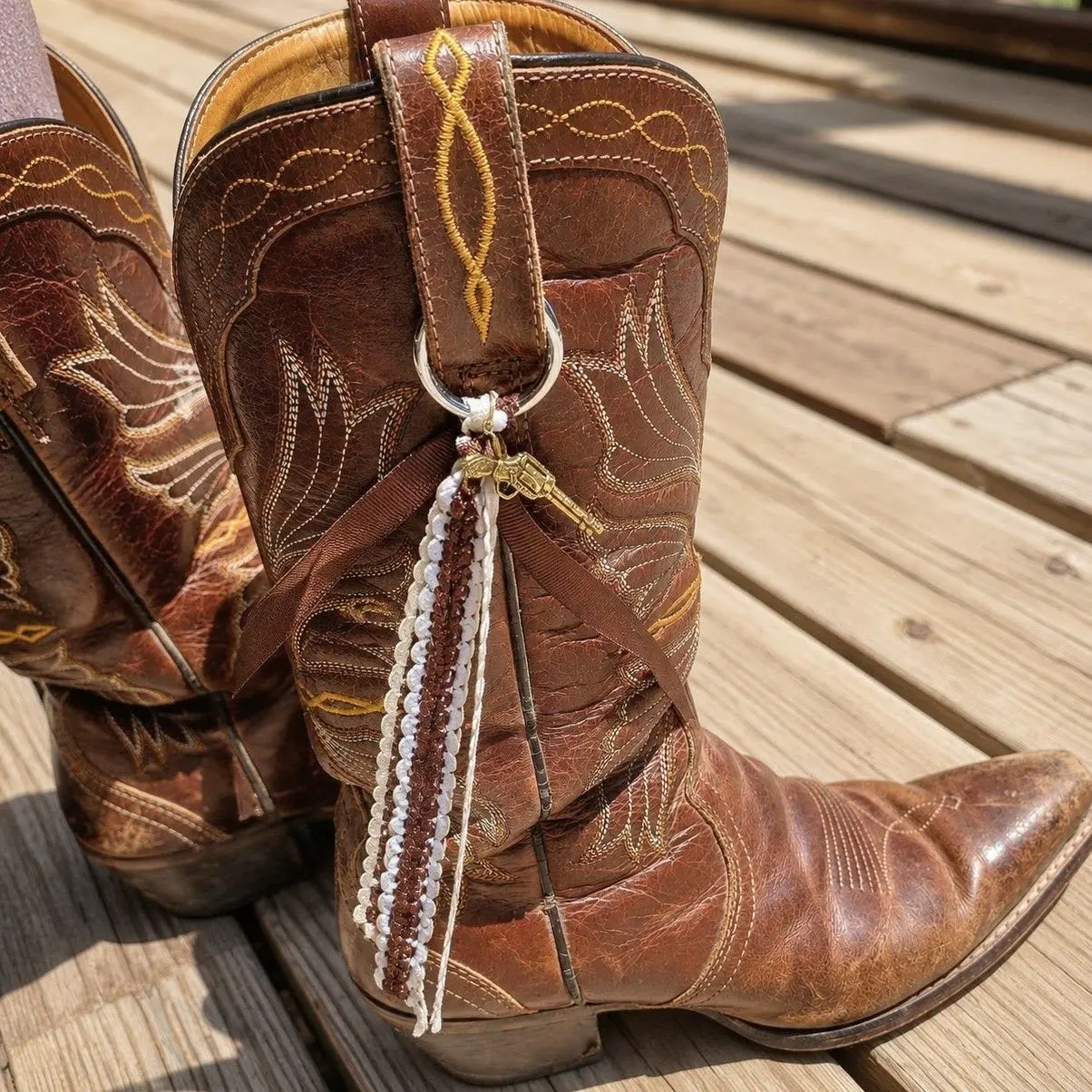 Revolver Boot Charm Set – Handmade Boot Bows & Charms