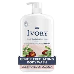 Ivory Gentle Exfoliating Body Wash, Notes of Jojoba Scent, 35Oz Procter & Gamble
