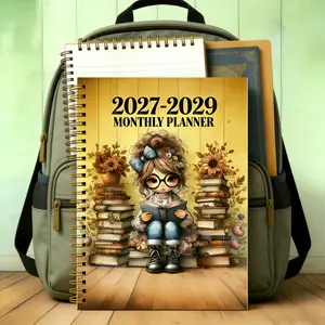 A5 3 Years Monthly Planner 2027-2029 36 Monthly Calendars January 2027-December 2029 5.5x8.3 Inches Major Holiday Reminders Financial Recording Wish Wall 12-Grid