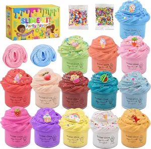 Mini Butter Slime Kit 14 Pack, Super Soft & Non-Sticky, for Educational Slime Toys for Girls Boys, DIY Stress Relief Toys, Classroom Reward, Party Supplies