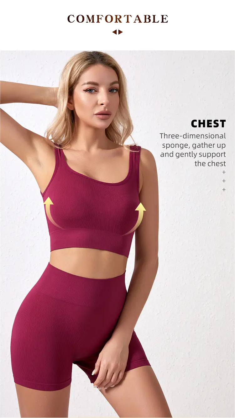 Product Introduction of VVL Women's Backless Halter Crop Top & High Waist Shorts Workout Gym Yoga Set,Sporty Breathable Comfy Fitness Outfits for Women,Ladies Gym Clothes 14
