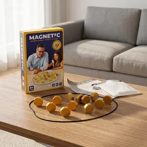 Magnetic Chess Game for Kids Adults, 2-Player Fun Family Board Game with Rope, Portable Tabletop Strategy Game for Party, Travel & Game Night, Perfect Birthday & Holiday Gift for Boys Girls Ages 8+