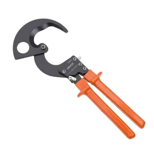 VEVOR Ratcheting Cable Cutter, Spring Steel Blades with PVC-Coated Handles, Quick-Release Button, Heavy Duty Ratchet Cable Wire Cutter for Cutting Copper Aluminum Cables Up to 800 MCM/ 400 mm
