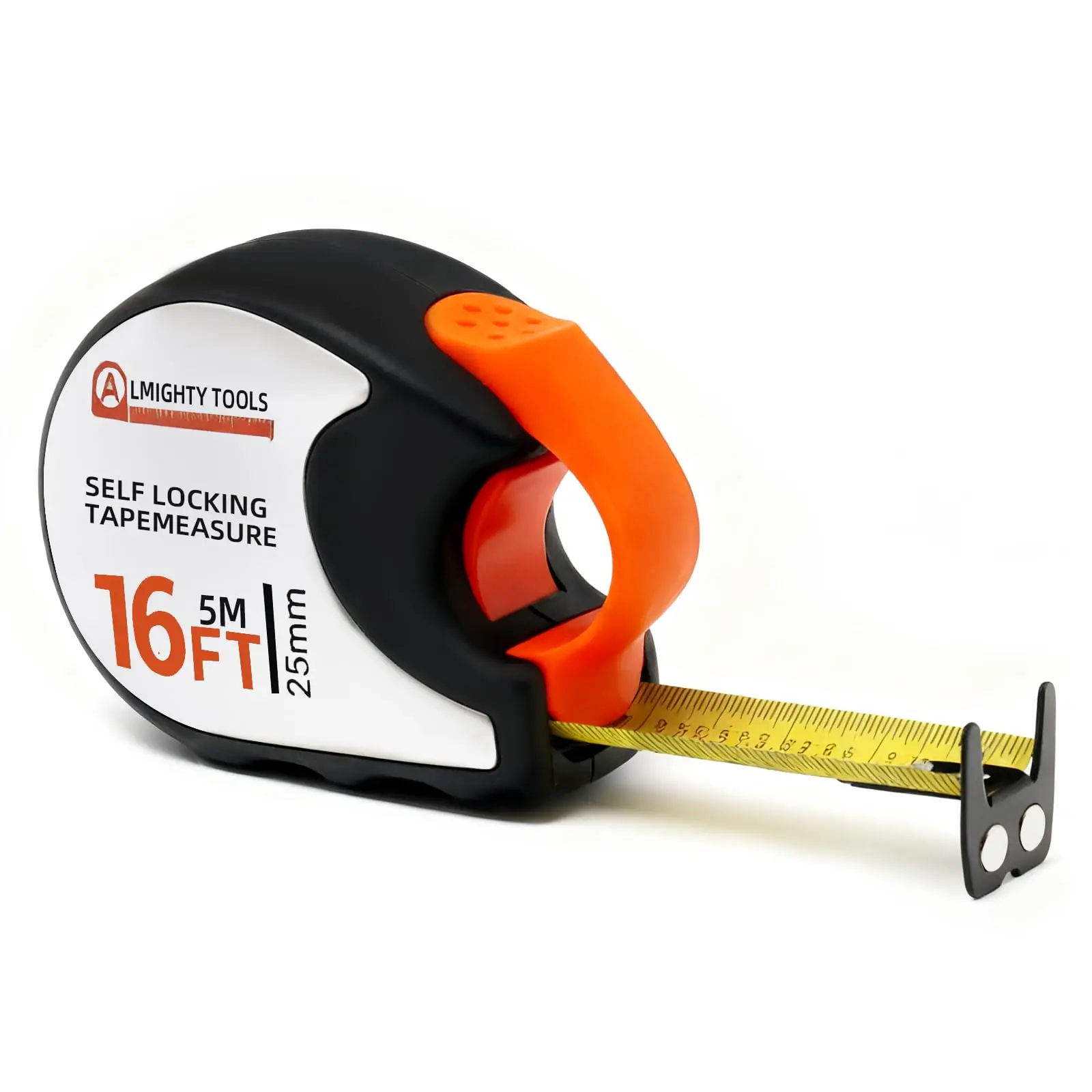 original measuring tape,Tape Measure 16ft/5m Self-Locking, Retractable Tape Measure with Fractions, Imperial/Metric Scale, Magnetic Hooks, Rubber + Stainless Steel Case for Home, Construction & DIY measure stainless steel