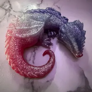 Adopt a Desk Dragon Gemma - Colorful Glittery Design for Office Decor