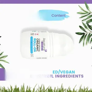 Aquatural Organic Unisex Deodorant - Gentle Invisible Roll-On - Paraben-Free, Vegan & Cruelty-Free - Nurtures Sensitive Skin - Natural Freshness & Odor Control