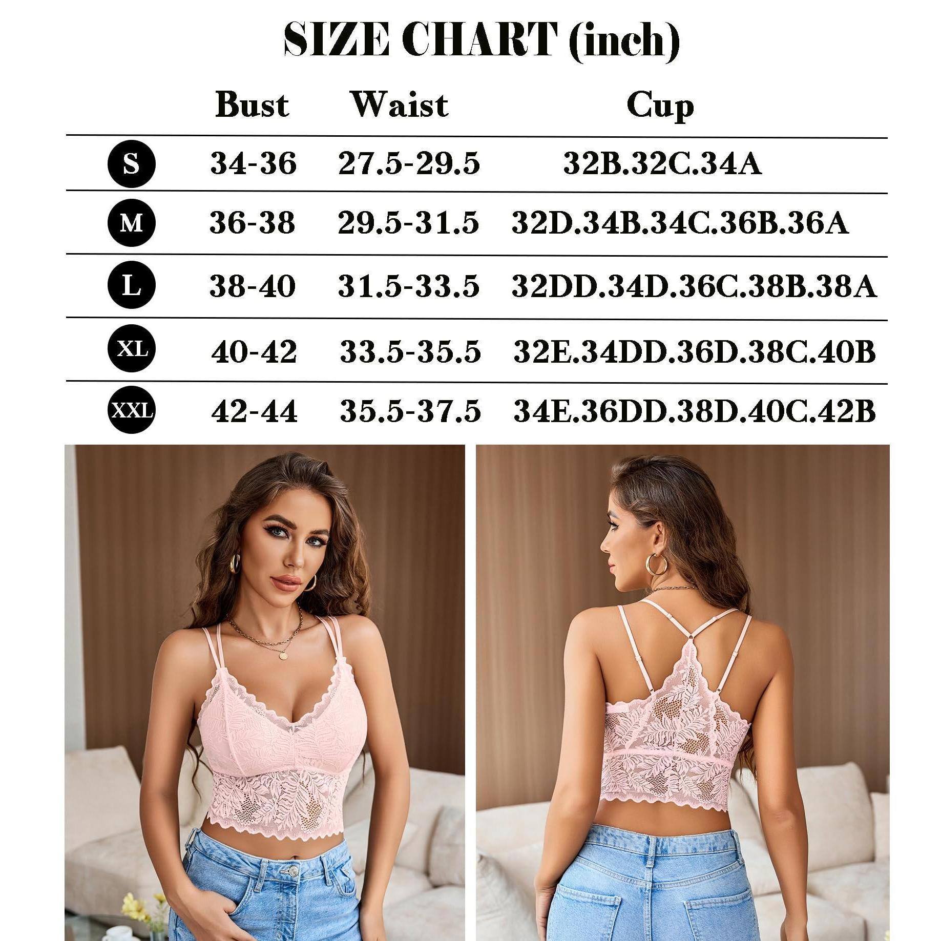 Avidlove Lace Bralette for Women V Neck Camisoles Racerback Adjustable Strap Crop Tops