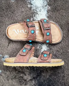 Connie Concho Sandal in Tan by Very G