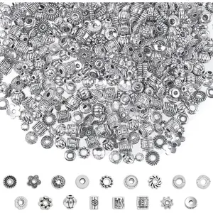 Metal Spacer Beads for Making Bracelet, Necklace,  Making and Findings Accessories, 900 count,