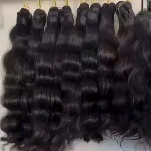 Natural Wavy and Silky Straight 12A Bundles Full from Weft to Ends 100% Human Hair
