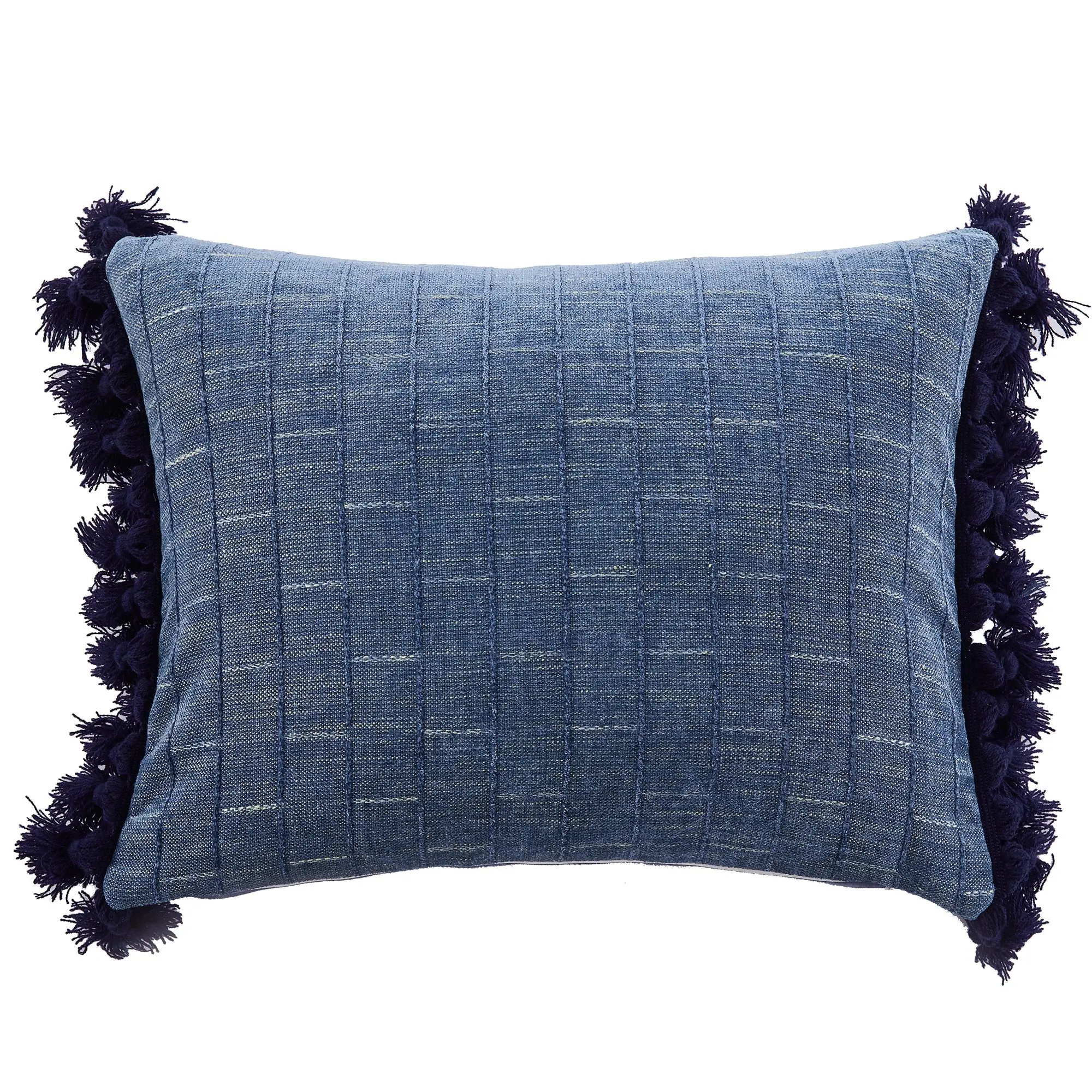 Bennett Chambray Tassel Pillow