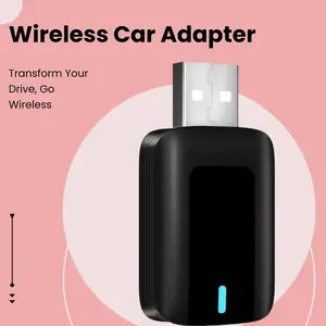 Two-In-One Wireless Carplay Adapter and Android Auto Adapter, Convert Factory Wired to Wireless CarPlay Dongle Cars, Stable Fast Connection, Plug-And-Play, Automatic Connection, Online Update