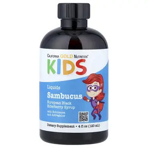 California Gold Nutrition Children's Sambucus Elderberry Syrup, 4 fl oz (120 ml)