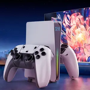 Wireless Game Console, 2.4G Wireless Connection Home Game Console with 2 Controller Joysticks, Long Endurance Home Game Console for TV Connection, Smartphone, Dual Joystick, Wireless Game Controllers