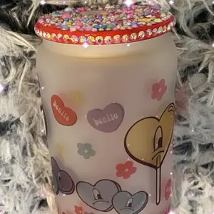 Un verano sin ti Glass Tumbler heart lollipop eyes