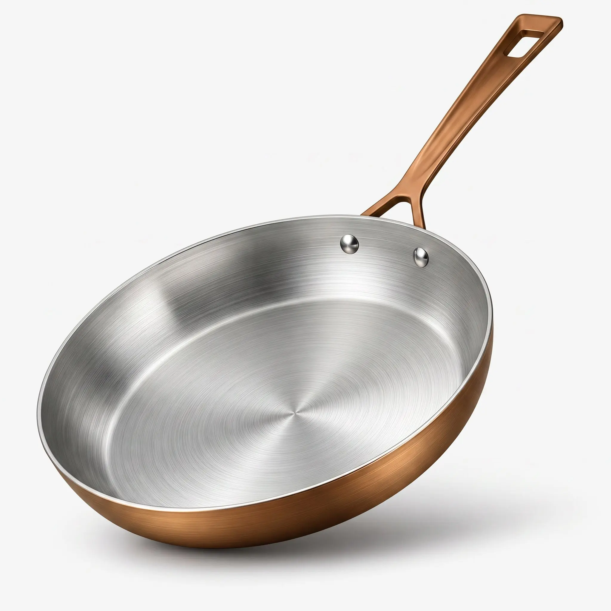 10" Tri-Ply Stainless Steel and Copper Fry Pan 10" Tri-Ply Stainless Steel and Copper Fry Pan