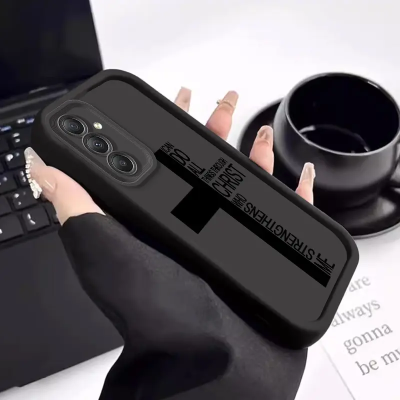 Alphabet Cross-Texture TPU Durable Smartphone Cover, Shockproof Soft Silicone Protector with Customized Fit, Scratch-Resistant Slim Anti-Drop Accessory for S21 FE, S22+, S23 Ultra, S24, S25, S26, Pro, Plus, A13 A14 A15 A35 A36 A53 A54 5G, Note 20 Ultra, A